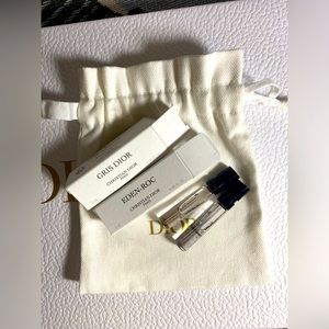 Christian Dior Eau de parfum samples with drawstring dust bag